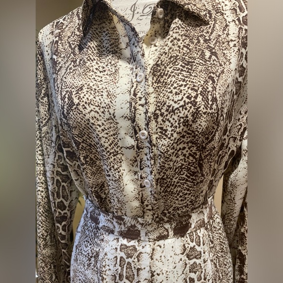 Animal Print 2 Piece set Brown and tan 6-8 - Picture 4 of 16